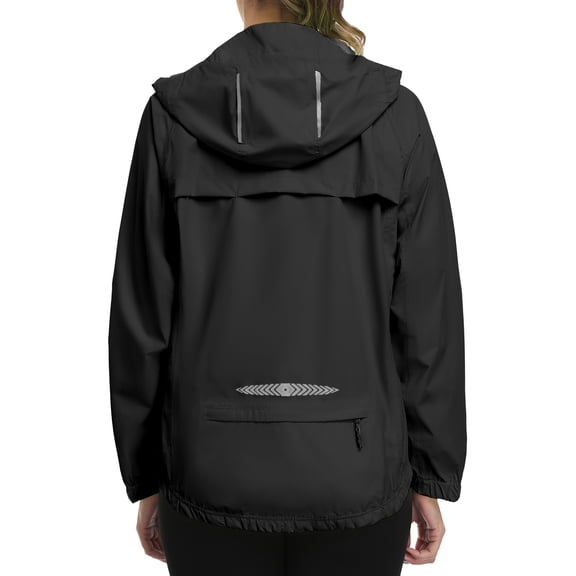 Little Donkey Andy Women's Waterproof Windbreaker Lightweight Packble Cycling Jacket for Biking, Running Black XS