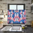 thumbnail image 4 of Yayeee Kitchen Curtains Tier Pair Light Filtering 27"x24" Rod Pocket Short Cafe Window Panel, Pink Flowers Pattern, 4 of 7