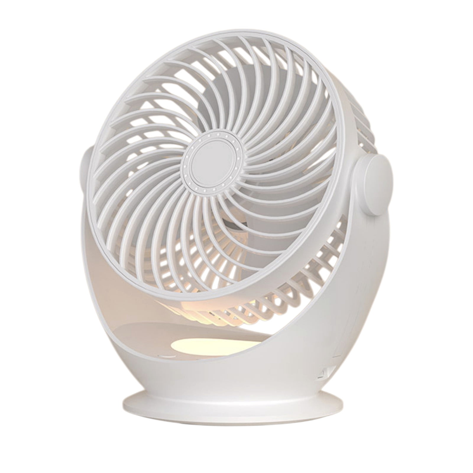 Desk Air Circulator Fan with Night Light, Small but Powerful 3 Speed Adjustable Tilt Table Fan for Home Dorm Office Bedroom Kitchen