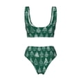 thumbnail image 6 of Rocae Christmas Trees for Bikini Set for Women Two Piece Sexy High Swimsuits Split Crossover Bikini, 6 of 9