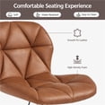 thumbnail image 7 of Topeakmart 2pcs Adjustable Modern PU Leather Swivel Bar Stools for Dining Room, Retro Brown, 7 of 7