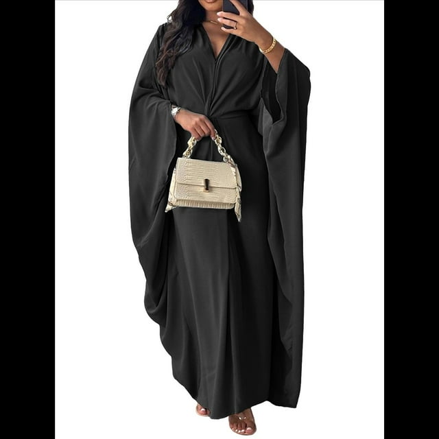 de Mujer, para Novia, Dama de , Larga para Fiesta Nupcial, Boda. Negro L