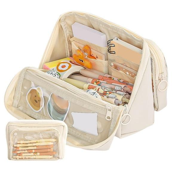 KCAHPAN High Capacity Pencil Case 9 Compartments Pen Pouches Detachable Pencil Bag