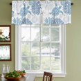thumbnail image 3 of Navy Blue Coastal Turtle Curtain Valances for Windows, Kitchen Valance Window Treatments Panel 2 Pack, Ocean Coral Nautical Rod Pocket Short Curtains for Bathroom Bedroom 54 x 18 Inch, 3 of 8