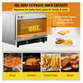 thumbnail image 2 of Convection Oven 66L/60Qt Countertop, 1800W Half-Size Electric Oven with 4 Racks, Front Glass Door, Timer & Temp Control, 120V ETL Listed for Baking & Commercial Use, 2 of 7