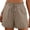 01 Khaki, variant on Fewfanhot Shorts for Women Summer Shorts with Pockets High Waisted Wide Leg Cute Ruffle Waist Drawstring Casual 2026 Vacation Outfit