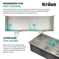 thumbnail image 4 of Kraus Kore Workstation 33-inch Undermount 16 Gauge Double Bowl Stainless Steel Kitchen Sink with Accessories (Pack of 8) with Waste Guard Continuous Feed Garbage Disposal, 4 of 12