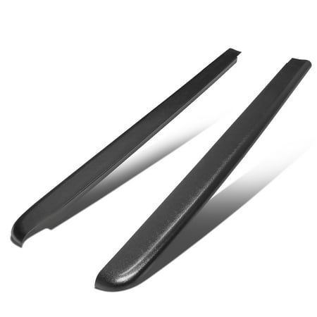 Ford Bed Rail Cap For 2007 to 2013 Chevy Silverado 5.8Ft Bed Satin Black Bump Textured Rail Cap Left+Right ()