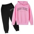 thumbnail image 2 of CHENge Girls Fashion Clothes Set Kids 2 Piece Outfits Crop Hoodies Sweatshirts and Drawstring Sweatpants Size 7-14 Years, 2 of 3