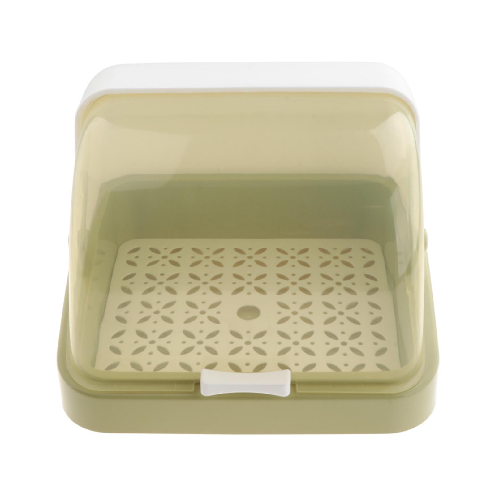Baoblaze Bottle Drying Rack Dustproof Drain Tray Storage Box for Bowl Chopsticks Dish green