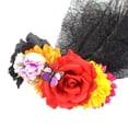 thumbnail image 3 of Moyic Rose Flower Headband Velo Hairband Festival Accesorios de disfraces Halloween Carnival Cosplay Haunted House Props Kits de decoración para fiestas, 3 of 6