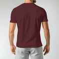 thumbnail image 4 of T-Shirt Graphique pour Homme de la Saint-Valentin avec Imprimé Cœur Pailleté Rouge, Tissu Doux, Tenue Décontractée d'Été et pour Rendez-Vous, Bourgogne, P, 4 of 4