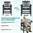 thumbnail image 3 of Erinnyees 7-Piece HDPE Outdoor Dining Set, 66.9" Marble Texture Patio Table with Umbrella Hole, and 6 All-Weather Chairs for Yard Deck Porch, Black, 3 of 9