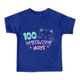 thumbnail image 3 of Rhuody Hauts Fille T-Shirt à Manches Courtes T-Shirt à Lettres Coupe Ample Rentrée des Classes Col Rond Haut Mignon Bleu 1-2 Ans, 3 of 3