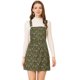 thumbnail image 1 of INSPIRE CHIC Vestido Floral Mono Correa Ajustable Falda De Tirantes Pana Para Mujer Verde L, 1 of 6