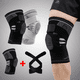 thumbnail image 2 of Rodilleras deportivas con soporte de resorte de compresión de silicona para rodillas, rodilleras anticolisión para correr y baloncesto, 2 of 4