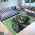 thumbnail image 1 of Monkey Rug & Home Decor-Cool Gorilla Black Area Rugs-Animal Monkey Rug Carpet Durable & Non-Slip Modern Rugs for Living Room Bedroom Man Cave Decorative-D90WG, 1 of 7