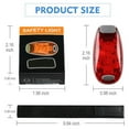 thumbnail image 3 of [3 Pack] LED Running Safety Light Bike Tail Light Warning Lamp,iClover Clip on Strobe Running Battery Powered for Bicycle Backpack Arm,Walking,Jogging, 3 of 11