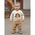 thumbnail image 6 of Jaweiwi Baby Toddler Boy Thanksgiving Outfits 6 12 18 24 Months 2T 3T Long Sleeve Tuekey Graphic Sweatshirt + Pants Set Clothes, 6 of 9