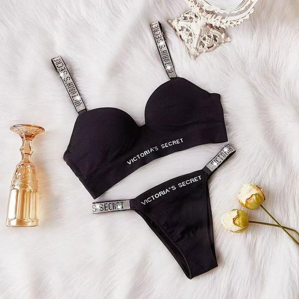 Victoria's Secret Sujetador Push Up Victoria Para Mujer Con Letras De Impresión De Lencería