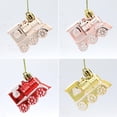 thumbnail image 3 of Christmas Tree Decoration Props Small Train Pendant Christmas Tree Hanging Creative Decorations A Box of 4 Pieces Christmas Ornament Garland Decorations(Red, Gold), 3 of 5