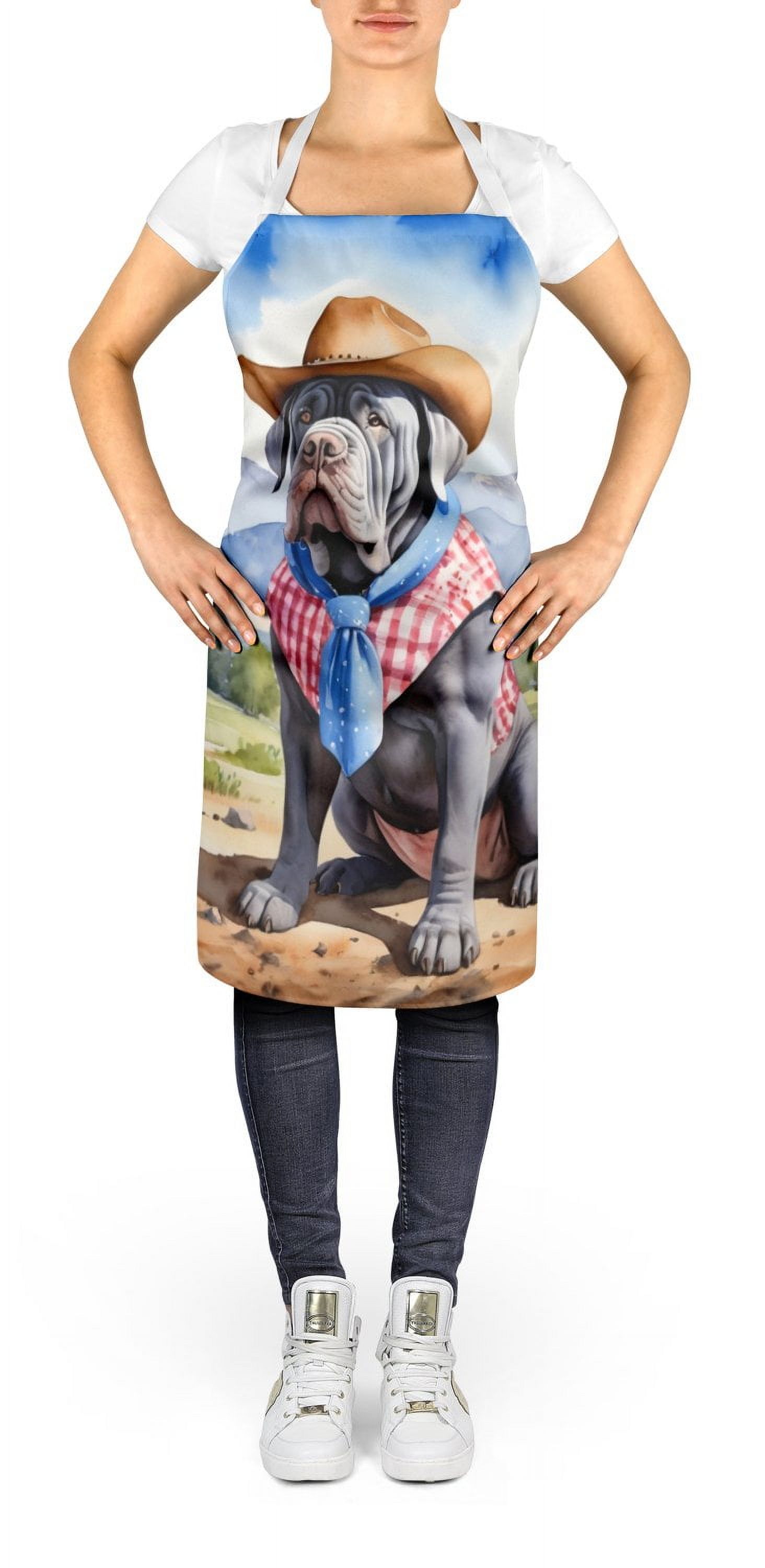 Neapolitan Mastiff Cowboy Welcome Apron 27 in x 30 in