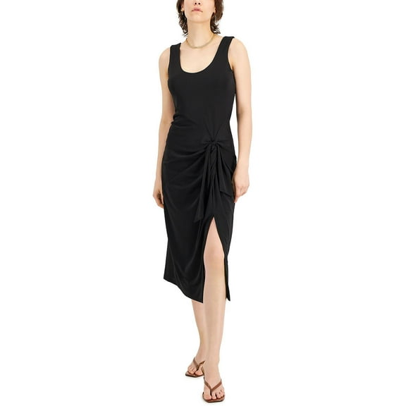 INC Womens Tie Front Long Midi Dress