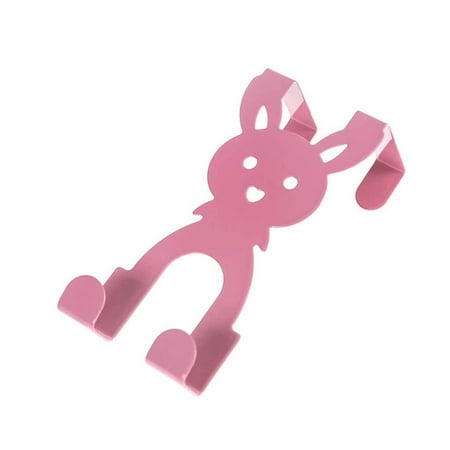 

PhoneSoap Traceless Rabbit Shaped Kitchen Hanging Holder Hanger Hat Coat Door Hook Pink