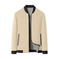 thumbnail image 5 of Guluxicc Bomber Jackets for Men Full Zipper Long Sleeve Business Casual Jackets for Everyday Work Wear Spring Summer Casual Jackets, 5 of 9