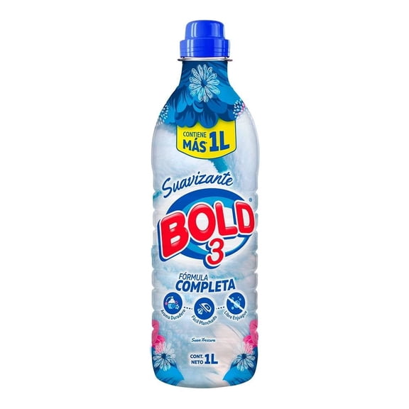 Suavizante de telas Bold 3 suave frescura de 1 l