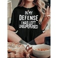 thumbnail image 1 of Chic Abstract Letter Print Women's T-Shirt - Casual Crew Neck, Short Sleeve, Stretchy Polyester Blend, Machine Washable - Perfect for Summer & Casual Attire, 1 of 6