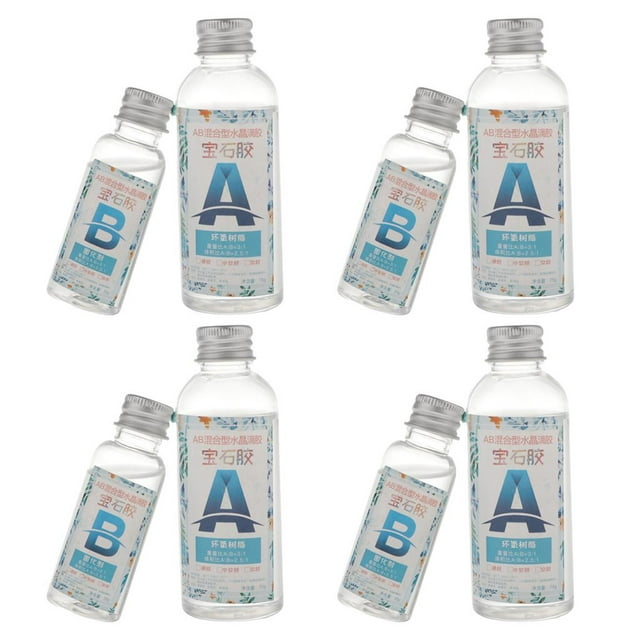 8 Botels de Pegamentos de Resina AB para de Fabricación , Fundición de Cristal para Bricoje Soledad Pegamentos de resina AB transparentes
