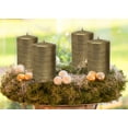 thumbnail image 5 of Hyoola, 2.75 x 5 Unscented Antique Gold Brushed Metallic Rustic Pillar Candles, Paraffin Wax with Cotton Wicks, 6-Pack, 5 of 8
