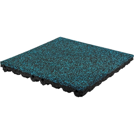 Playsafer Elevate Rubber Playground Tiles - 2" High Density Interlocking Shock Absorbent Safety Tiles for Outdoor Play-Areas, and Exercise Equipment - 20" X 20" (10 Tiles - 26 Sq. Ft, Blue)