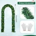thumbnail image 2 of Guvpev 32FT Artificial Christmas Garland with Lights, Lighted Christmas Cedar Garland for Mantel, Front Door, Christmas Decorations, Greenery Garland with Pine Cones & Berry for Seasonal Decor, 2 of 9