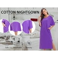 thumbnail image 5 of PinkBeautiM Nightgowns for Women Full Length Half Sleeve Lounge Dress Maxi Loungewear Comfy House Dress with Pockets, 5 of 6