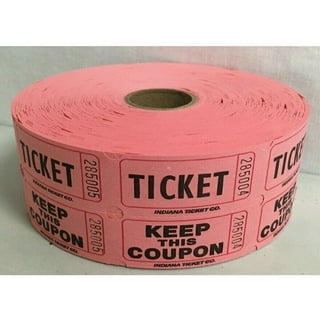Raffle Tickets 50 Flat Double Stub 50//50 Keep This Coupon Carnival  Festival