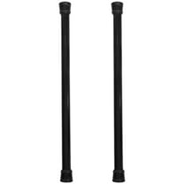 LOLIPPYY 2Pcs Expandable Black Tension Rod for Shower Curtain and Clothes Hanging in Bathroom