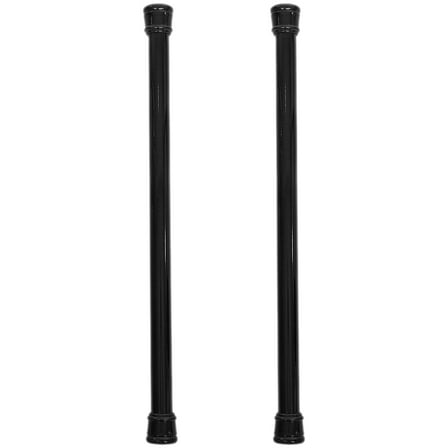 LOLIPPYY 2Pcs Expandable Black Tension Rod for Shower Curtain and Clothes Hanging in Bathroom
