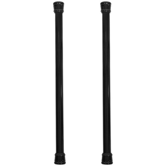 LOLIPPYY 2Pcs Expandable Black Tension Rod for Shower Curtain and Clothes Hanging in Bathroom