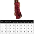 thumbnail image 3 of Vestido Sin Mangas Vestido sin mangas de verano Elegante vestido largo maxi Ropa femenina (Rojo vino M) Cgtredaw Para estrenar, 3 of 7
