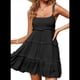 thumbnail image 3 of Vestidos de Verano para Mujer, Vestidos para Invitadas de Boda, Vestidos Playeros de Tirantes Finos, Vestido Bohemio Fluido, Negro L, 3 of 6