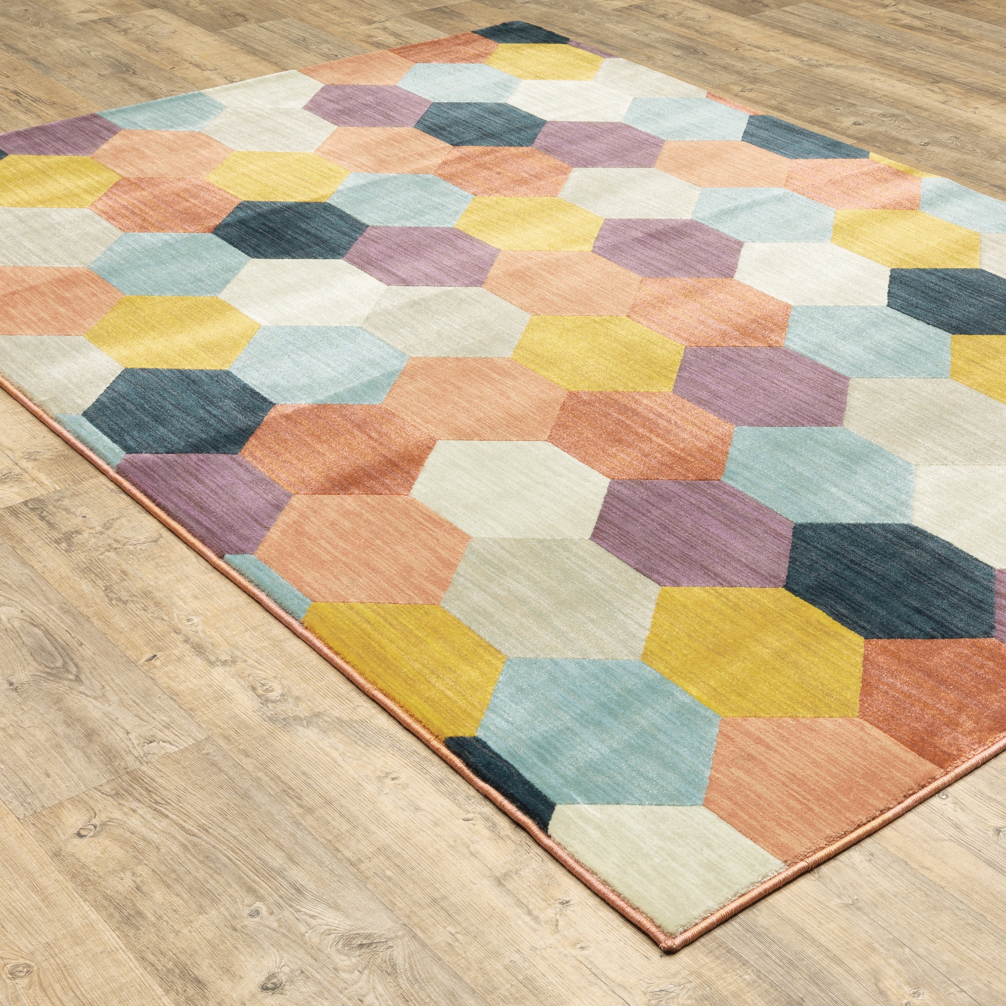 Avalon Home Xola Geometric Casual Area Rug, Blue