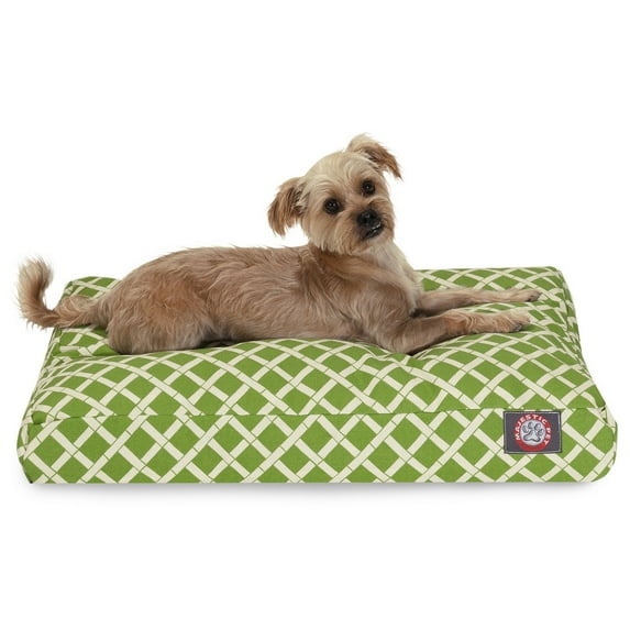 Majestic Pet | Bamboo Shredded Memory Foam Rectangle Pet Bed For Dogs, Removable Cover, Sage, Small