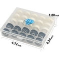 thumbnail image 2 of Simthread 25pcs 15White+10Black Prewound Bobbin Thread Size A Class 15 (SA156) 60WT with Clear Storage Plastic Case Box 70D/2 for Brother Embroidery Thread Sewing Thread Machine DIY, 2 of 5