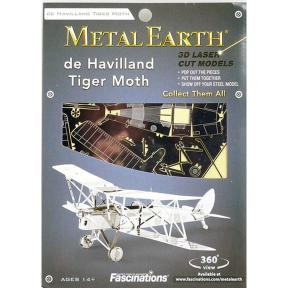 Metal Earth De Havilland Tiger Moth 3D Metal  Model   Tweezer  010664