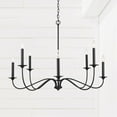 thumbnail image 4 of Chandelier 8 Light Black Iron Metal In Transitional Style 40 High By 29.5 Wide     -Traditional Installation Capital Lighting 437281Bi, 4 of 6
