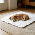 thumbnail image 6 of Pet Gel Ice Mat Breathable Quilted Dog Cat Cooling Pad with Wave Edge Machine Washable Heat Relief Cushion for Small Medium Large Dogs Cats Summer Indoor Outdoor Use, 6 of 7
