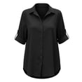 thumbnail image 5 of Bovxnpu Womens Long Sleeve Shirts Loose Sun Protection Cardigan Sleepwear, 5 of 9