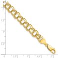 thumbnail image 4 of 10k Yellow Gold Bracelet Charm mm 8 in Solid Double Link, 4 of 4